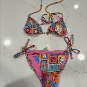 Wild Fable Multicolor Patterned Bikini